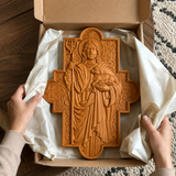 God's Shepherd religious gift Wooden carved chrirstian wall art