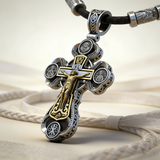Two-Sided Devotional Cross - Jesus & Mary in 925 Silver - Wearable Faith