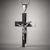 Stainless Steel Cross Pendant with Scripture – Comes with a 24-inch chain