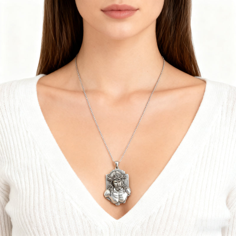 The Crown of Thorns Covenant - S925 Sterling Silver Christian Pendant, A Sacred Reminder of Sacrifice and Redemption