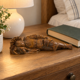 Hand-Carved Sleeping Saint Joseph Wooden Statue – Catholic Religious Home Decor, Prayer & Faith Gift