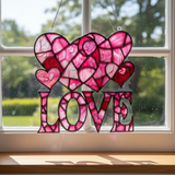 Love & Hearts Stained Glass Suncatcher: A Radiant Celebration of Love