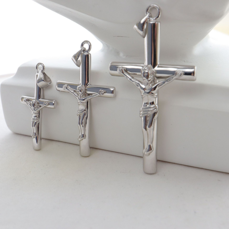 S925K Silver Jesus Cross Necklace