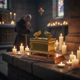 The Ark Of the Covenant Home Decoration Christian Decor Religious Gift(Gold plated copper)