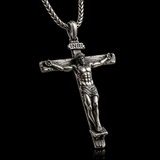 The Passion of Christ S925 Silver/Titanium Steel Cross Necklace