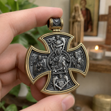 S925 sterling silver double-sided Jesus and Virgin Mary necklace