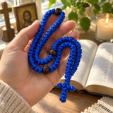 Handmade 100-Knot Christian Prayer Rope with Wooden Beads – Prayer & Daily Devotion