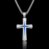Starburst Cross Necklace – Silver Christian Pendant