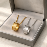 Lord’s Prayer Ring Loop Pendant Necklace