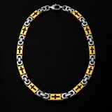 Men’s Christian Cross Link Necklace & Bracelet – 316L Titanium Steel Faith Jewelry