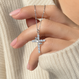 Cross and Diamond Crown Necklace