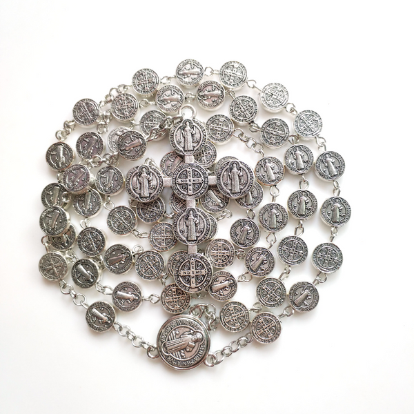 "St. Benedict" Vintage Alloy Rosary: Linking the Divine and Daily Life Through Prayer Beads