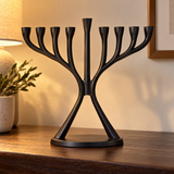 Light of Faith – Elegant 9-Branch Hanukkah Menorah | A Symbol of Hope, Blessings & Timeless Tradition