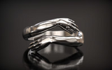 S925K Silver Embrace Gesture Ring