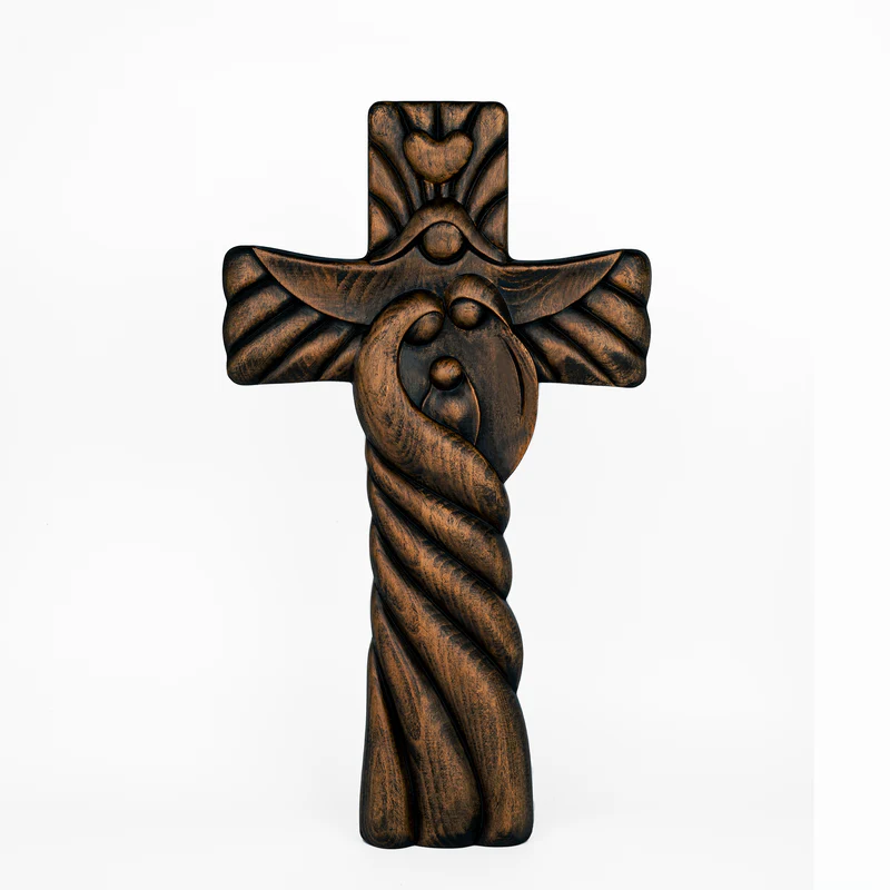 Holy Family Wooden Large Cross