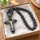Walk in Faith, Carry His Love – Sacred Crucifix Rosary Necklace, a Timeless Symbol of Jesus’ Protection, Hope & Blessings