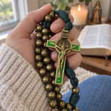 Catholic St. Benedict Rosary Necklace with Crucifix