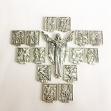 Vertical Solid Wood Carved Jesus Resurrection Cross