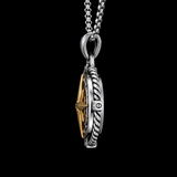 S925 Sterling Silver Rotating Compass Pendant Necklace