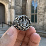 St. Michael Archangel Holy Sword Gabriel Angel S925K Silver Ring