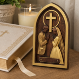 Hand-Carved Beechwood Christian Marriage Prayer Plaque – Personalized Wedding & Anniversary Gift