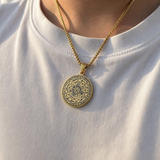 Vintage Titanium Seven Archangel's Seal Pendant - Amulet against evil eyes, curses, spells