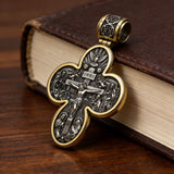 Handcrafted Double-Sided Redemption: Archangel Michael Guardian Cross Pendant