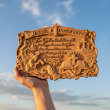 "Jesus, I Trust in You" - Handcrafted Solid Wood Religious Plaque with John 3:16 Eternal Promise