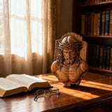 Bgcopper October Release | Beech Wood Sculpture of Jesus with Crown of Thorns — A Reminder of Love for Christmas