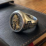 925K Sterling Silver Praying Hands Ring - Christian Symbol of Faith and Devotion