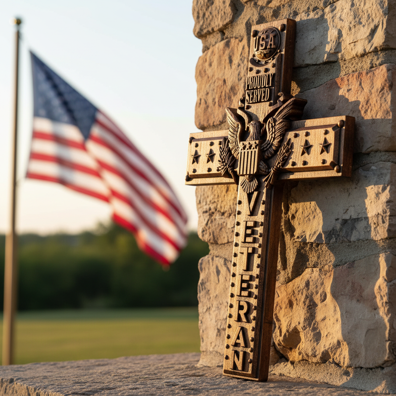 Veteran Cross eagle detail