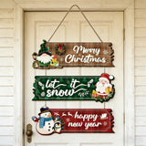 Christmas & New Year Wooden Hanging Signs: Rustic Holiday Cheer for Your Home