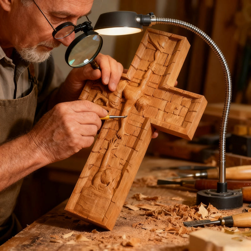 Wood carving handmade process