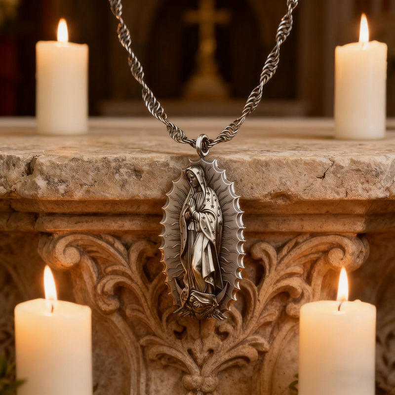 Our Lady of Guadalupe S925k Silver Necklace