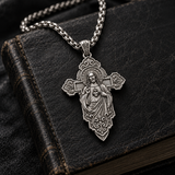 Keep His Sacred Heart Close to Yours – S925 Sterling Silver Jesus Cross Necklace