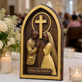 Hand-Carved Beechwood Christian Marriage Prayer Plaque – Personalized Wedding & Anniversary Gift