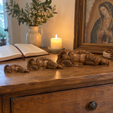 Hand-Carved Sleeping Saint Joseph Wooden Statue – Catholic Religious Home Decor, Prayer & Faith Gift