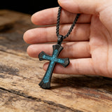 Black Turquoise Cross Necklace – Faith & Southwest Spirit