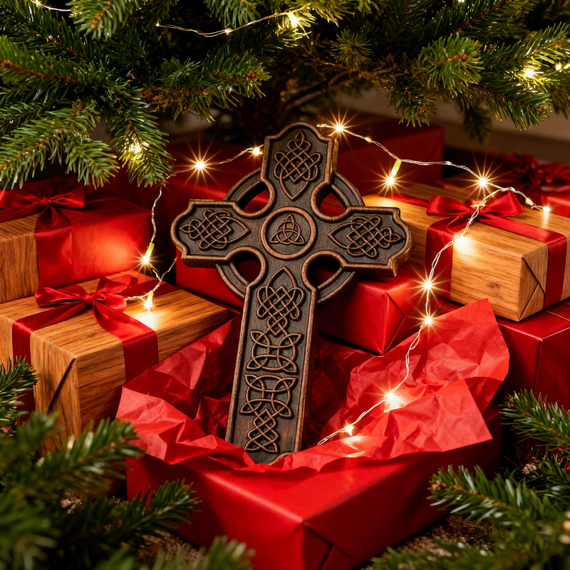 Keltisches Kreuz Holz schnitzerei