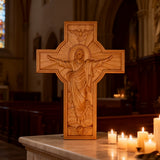 BGCOPPER Himmelfahrt Jesu Holzschnitzerei Kreuz-Die besten Geschenke für Ostern