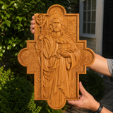 God's Shepherd religious gift Wooden carved chrirstian wall art