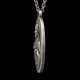 S925 Sterling Silver Sacred Heart of Jesus Medallion Necklace