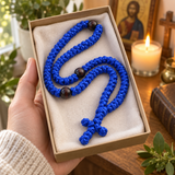 Handmade 100-Knot Christian Prayer Rope with Wooden Beads – Prayer & Daily Devotion