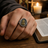 925K Sterling Silver Praying Hands Ring - Christian Symbol of Faith and Devotion