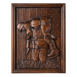 SPRING SALE: Fraternal Order of American Soldiers Wooden Sculptures - Wall Art - BGCOPPER