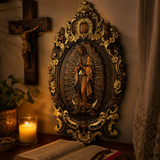A Handcrafted Sanctuary: Our Lady of Guadalupe Wood Carving