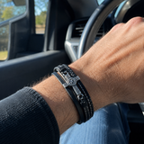 Celtic Knot Cross Multi‑Layer Leather Magnetic Bracelet - gift presentation