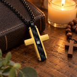Modern Carbon Fiber Cross Necklace – A Bold Symbol of Faith & Strength