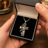 S925 Sterling Silver Jesus Crown of Thorns Cross Pendant – Christian Faith Necklace