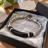 Faith Tiger Eye & Stainless Steel Men's Bracelet – Strength, Courage & Daily Reminder
